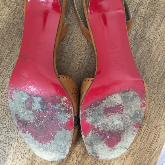 Christian Louboutin brown suede slingbacks - Picture 8 of 8